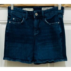 Pilcro and the Letterpress Anthropologie Slim Boyfriend Denim Shorts Dark Wash 2
